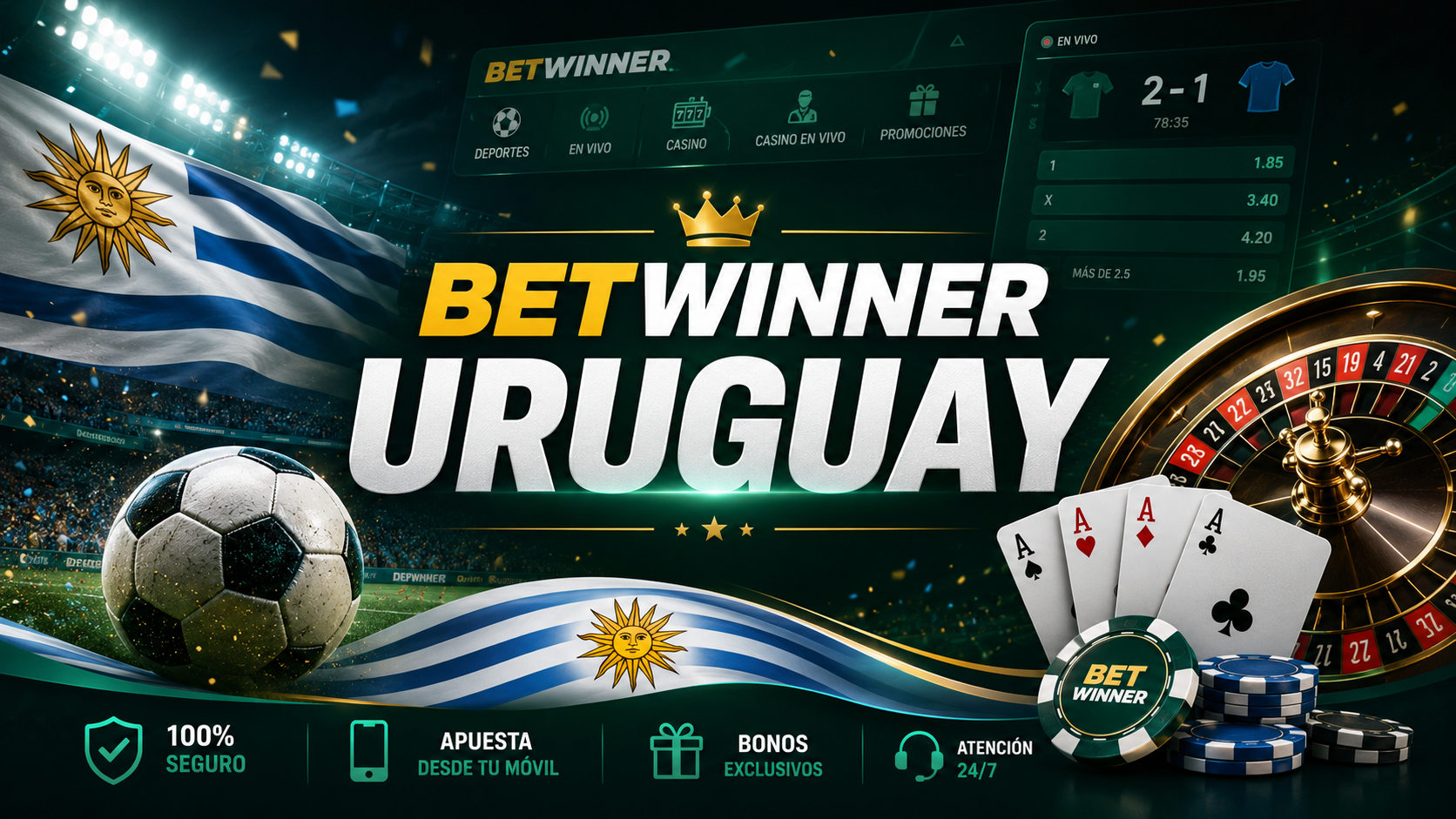 Betwinner Uruguay y sus principales opciones de apuestas online